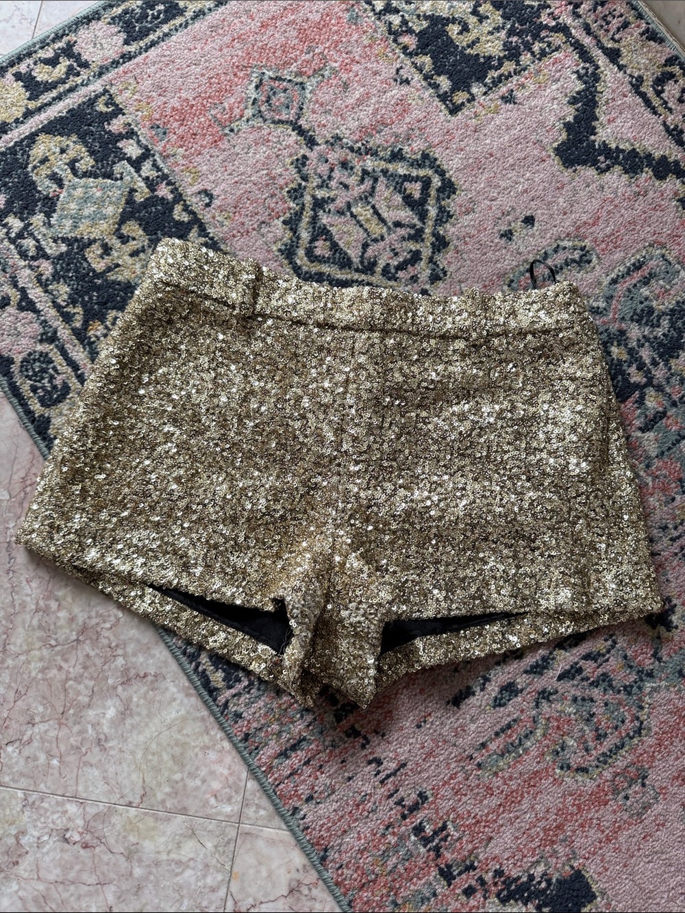 Zara Gold Sequin Women's Shorts